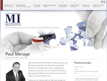 Tablet Screenshot of merageinstitute.org